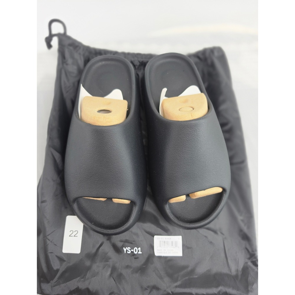 YS-01 Black Slide Sandals Men Size 9 Minimalist Foam Comfort Slides